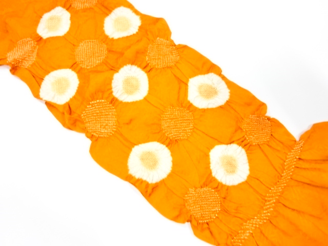 正絹　絞り　帯揚げ